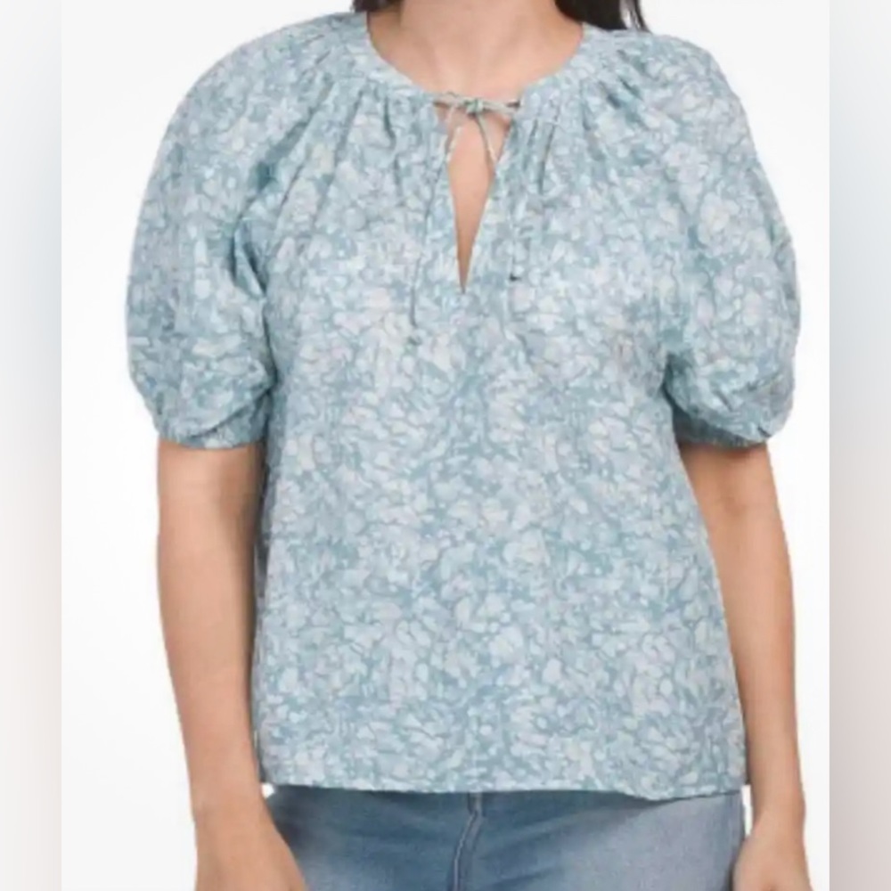 House of Harlow 1960 Blue Floral Top